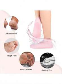 1 Pair Silicone Moisturizing Foot Protector, Elastic Anti-Slip Compression Socks