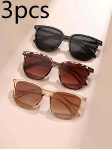 3pcs/1pc/5pcs Girls Fashion Matching Set - Square Frame, Personalized And Simple, Lightweight And Durable, Suitable For Vacation, Play, Outdoor, Casual And Formal Occasions - Multicolor - View 8