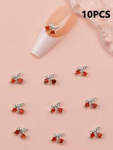 10/28 Peças Decorações de Arte de Unhas em Formas Mistas, Cor Sólida, Adequado para Manicure DIY de Mulheres e Meninas, Decoração de Jóias para Unhas, Suprimentos para Unhas, Encantos para Unhas, Gemas para Unhas