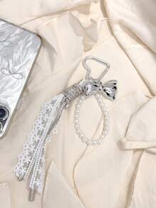 HXXOOS 1 Peça Charm de Bolsa Laço de Couro Gótico Y2K - Chaveiro Fofo Pendente para Bolsas, Mochilas, Carros, Presente DIY para Meninas e Mulheres