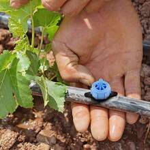 Adjustable Drip Irrigation Emitters - Pressure Compensating 8 L/H Micro Drip System Dripper Heads, Plastic Watering Dripper For Garden Lawn Watering, Connector(4L/H, Black) - Black - View 5