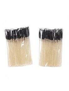 50 peças/100 peças Pincéis Descartáveis de Rímel de Cristal, Escovas para Extensão de Cílios, Sobrancelhas e Maquiagem, Suprimentos para Extensão de Cílios