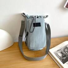 1pc Insulated Water Bottle Holder - Outdoor Design With Adjustable Strap And Spacious Zip Pocket, Great For Travel, Hiking, Camping And Outdoor Adventure, Lightweight And Perfect For Outdoor Enthusiasts