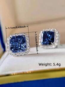 1 Paar elegante rosa kubische Zirkonia Ohrstecker für Frauen für Hochzeit, Verlobung, Jahrestag, Party, Schmuck, Valentinstag Geschenk