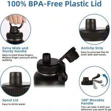 Botellas de agua aisladas a granel,paquete de 4 unidades,botella deportiva de acero inoxidable de 40 onzas - Multicolor - Ver 5