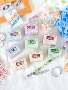 5 Rollen Blumen Handbuch Klebeband in Geschenkbox, personalisiertes DIY Handbuch dekoratives Washi Klebeband als Geschenk für Mitschüler und Freunde, Geschenke zum Schulanfang