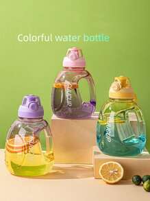 1pc 40oz Gym Water Bottle Food-Safe Leakproof Direct Drinking Bottle Colorful Water Jug For Gym,Fitness,Outdoor Sports