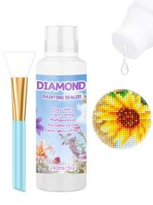 240ml Diamond Painting Sealer Kit, Diamond Painting Glue For Diamond Art, Art Sealer Used To Protect Diamond Painting, Permanent Shiny Diamond Art Sealer Set
