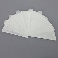 50/100 unidades de papel de filtro de café de polpa de madeira branca V60, papel de filtro descartável para café e chá, adequado para cafeteira e cafeteira, cones de filtro de café para uso doméstico, volta às aulas