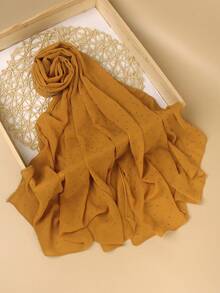 1 chiếc khăn trùm đầu/khăn choàng/băng đô đính pha lê thủ công màu trơn sang trọng dành cho nữ, phù hợp với áo Abaya, Burqa, Niqab. - Nhiều màu - Xem 22