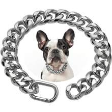 Heavy Thick Metal Gold Dog Cuban Link Collar, Suitable For Large Dogs, Gold Dog Chain Collar, Big Gold Chain, Fashionable Gold/Silver Dog Necklace Collar, Stylish Hip Hop