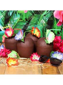 1/3pcs Hawaiian Summer Pineapple Coconut Drinking Cups Strawberry Shaped Juice Drink Cups For Birthday Wedding Beach Pool Party