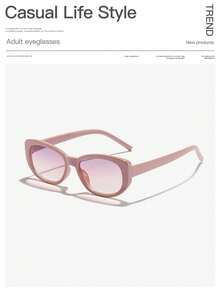 1 PC Women's Acrylic Casual Basic Cat Eye Fashion Eyewear For Holiday Outings, Clothing Accessories And Holiday Gifts For Summer Beach Vacation, Outdoor, Travel Preppy Style For Back To School