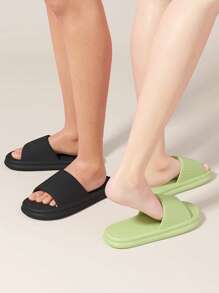 Chinelos EVA para Homens e Mulheres, Cor Sólida, Confortáveis, Antiderrapantes, Adequados para Uso Interno [Novos Produtos de Alta Qualidade]
