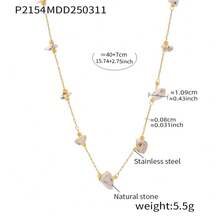 1pc MiDuoDuo Summer Asymmetrical Natural Stone Necklace, Women Beach Vacation Accessory - Natural Stone Necklace - View 19