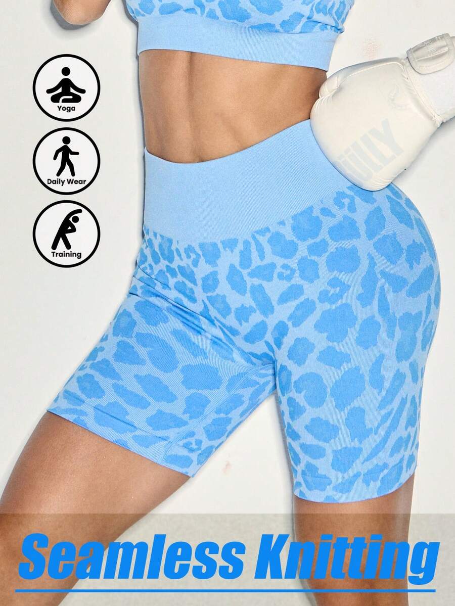 Seamless Knit Pilates Shorts With 4-Way Stretch - Breathable Contour Fit, Tummy Control & Booty-Enhancing Waistband - Multicolor - View 1