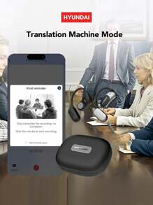 HYUNDAI HYUNDAI HY-Fit2AI Smart Earbuds, Ear Hook Style, Long Battery Life, 360° Surround Sound, High Sound Quality, AI Assistant, Virtual Companion, High-Definition Calling, Long Battery Life, Music, Sports, Office, Open-Ear Design