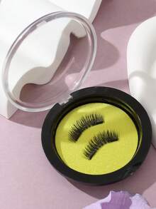 1 Pair Natural Quantum Magnetic Curly False Eyelashes, Comfortable Ice Silk - Fluffy Lashes - View 4