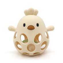 空心小鸡摇铃玩具，婴儿出牙玩具，摇铃抓握玩具，配随机颜色铃铛 - 彩色 - 查看 14