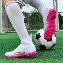 1 Pair Unisex Firm Ground Soccer Cleats, Suitable For Outdoor Artificial Grass Training, Indoor Field, Professional Team Sports, Football/Rugby Shoes With Lace-Up, Anti-Slip Rubber Sole, Lightweight High-Performance Design
