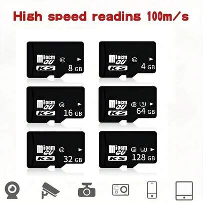 高速闪存卡，高速存储卡，超高性能存储卡，适用于智能手机、相机、行车记录仪、监控摄像头的安全文件存储解决方案，16G/32G/64G/128G
