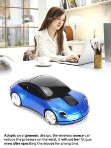 电池供电保时捷设计时尚无线鼠标，适用于平板电脑、笔记本电脑、办公室、游戏、USB 2.4G 接收器无线鼠标，静音运行 - 彩色 - 查看 6