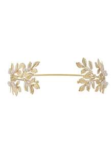1pc Unique Design Hair Band With Star, Moon & Leaf Decor, Superior Craftsmanship & Material, Minimalist Fashion, Versatile For Parties, Weddings & Dances