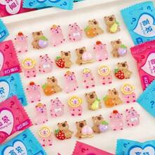 3 piezas/10 piezas/12 piezas Juguete mini de animal sorpresa fosforescente en bolsa ciega, capibara adorable coleccionable de modelo 3D realista