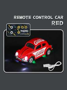Voiture radiocommandée rétro en alliage, voiture radiocommandée miniature, avec vitesse réglable et télécommande via smartphone, avec éclairage LED, modèle rétro 2,4 GHz, voiture miniature à l'échelle 1:64, facile à transporter, convient aux garçons et filles de 6 ans et plus, jouet idéal comme cadeau pour enfants.