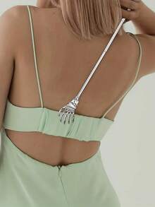 1 pieza Dispositivo creativo de mano de fantasma para rascarse la espalda, masajeador diario para el hogar, cabeza de garra suave, sin ángulos afilados, sin daños a la piel, de acero inoxidable, ajustable y portátil, longitud ajustable para uso portátil, conveniente y rápido, soluciona los problemas de picazón, adecuado como regalo de cumpleaños, Acción de Gracias, Navidad