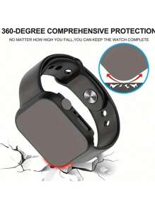 Privacy Protection Case Screen Protector, 26 Degree Touch Sensitive Ultra-Thin Glass Lightweight Cover Bumper Compatible With Apple Watch Ultra/Series 9/8/7/6/5/4/3/2/SE, 38/40/41MM,42/44/45/49MM