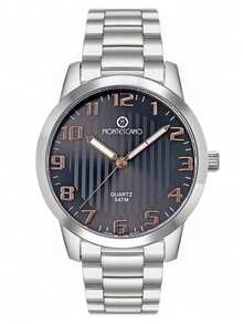 Reloj de Caballero Análogo de Alta Calidad con Movimiento Japonés - Diseño Elegante y Funcional  Este elegante reloj para caballero combina la precisión de un movimiento Quartz japonés de última tecnología con un diseño atemporal y sofisticado. Perfecto para el hombre moderno que valora la calidad y el estilo, este reloj es más que un accesorio, es una declaración de buen gusto.  Características destacadas:  Movimiento Japonés Quartz: Con una máquina de alta precisión, garantiza una medición exacta del tiempo, evitando retrasos o adelantos. La confiabilidad de los movimientos japoneses es mundialmente reconocida por su durabilidad y exactitud.  Diseño Análogo: Presenta una esfera clara y legible con números romanos o índices discretos, lo que le da un toque clásico y elegante que se adapta tanto a eventos formales como casuales.  Correa de Alta Calidad: La correa de este reloj está fabricada con materiales premium. - Azul Marino - Ver 1