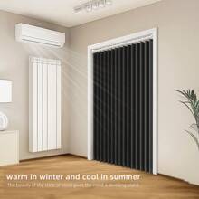 Cortina de puerta plegable de 1 pieza, función de plegado magnético, adecuada para sala de estar, dormitorio, porche, oficina, universal en todas las estaciones 39,5 * 78,7 pulgadas