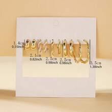 High-End Luxury Twisted Pearl Earring Studs & Hoops Set, Fashion Women Jewelry Design - Gold - View 2