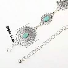1pc Retro Boho Alloy Waist Chain - Silver - View 4