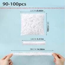 20/100/200/300/400/500pcs Set Plastic Wrap Film Bags, For Bowl Covers, Leftover Food Covers, Kitchen Essentials, Keep Food Fresh, Kitchen Supplies, Maintain Food Freshness And (Color/White)