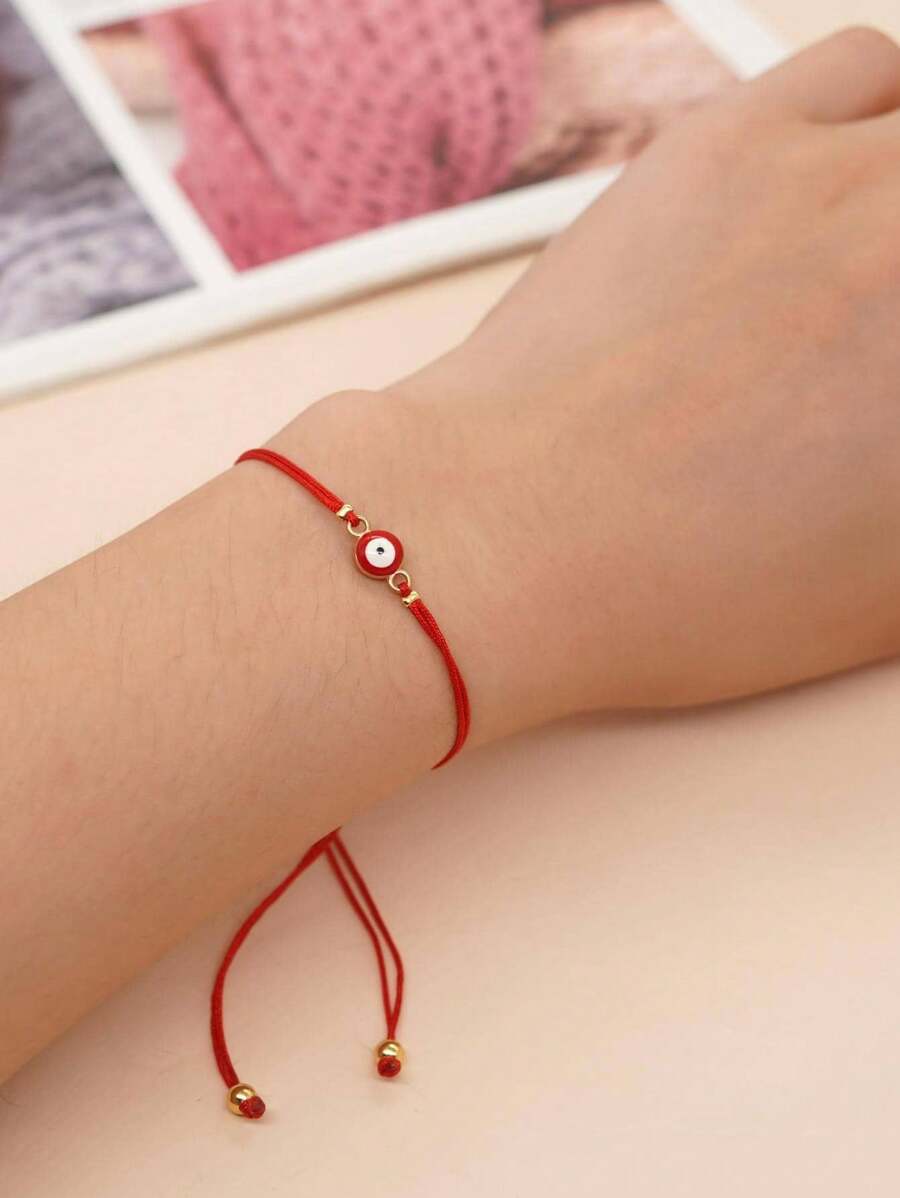 1pc Adjustable Metal Demon Eye Summer Minimalist Women Bracelet