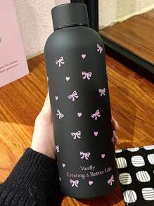 1 Pc Black Butterfly Thermal Mug, Minimalist & Practical Multifunctional