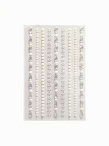 1 Sheet 3D Heart Multicolor Rhinestone Sticker, Star Rhinestone, Self-Adhesive Synthetic Gemstone For Party Decoration, Eye And Face Decoration Gems Facial Jewelry For Music Festival Celebration