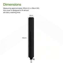 1 buc. Husă rotativă impermeabilă pentru frânghie de rufe, 165/180 cm, 360° - Protector pentru uscător cu fermoar, rezistent la intemperii, cu rezistență UV, adăpost pentru uscător de exterior și accesoriu pentru umbrelă de grădină