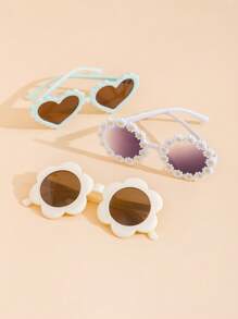 3 pezzi Di Occhiali Da Sole Alla Moda Con Design A Orecchie Di Orso - Carini Per Adolescenti, Viaggi, Fotografia, Attività All'aperto