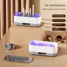 Limpiador de joyas digital portátil, Limpiador ultrasónico de 40 kHz para automóvil y hogar, Limpieza automática y manual - Multicolor - Ver 12