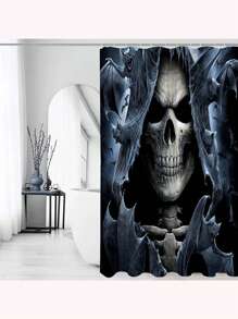 1 Stück personalisierter Duschvorhang mit eigenem Foto, individueller Foto-Duschvorhang, Badezimmer Dekor Fenstervorhang, personalisiere dein Foto/Text, Polyester, wasserdicht und einfach zu installieren, inklusive 12 Haken, personalisiertes Geschenk für Familie, Partner, Freunde, Eltern, perfekt für Muttertag, Vatertag, Herbstdekoration, Badezimmer Accessoires, Schulanfang