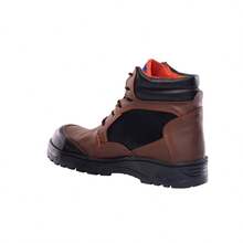 Bota Botin Calazado de Seguridad Industrial Para Hombre Dielectrica Casco de Poliamida Piel Suela Antiderrapante Tallas 25 a la 30 M091CP - Café - Ver 7