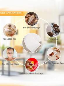 100/300 Pcs Disposable Tea Bags Filter Bags For Tea Infuser With String Heal Seal Non-Woven Fabric Spice Filters Teabags Back To School