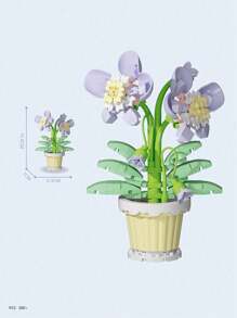 Mini Bouquet Bonsai Tree Toy Building Block Set, DIY Simulation Plant Series Building Block Toys, Toy Building Blocks Suitable For Home Office Decoration Ornaments, Acrylic Dust Cover Building Blocks, Bouquet Set, Suitable For Adults, Birthday Gifts, Christmas Toys