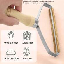 1pc Reusable Pet Fur Remover Tool, Double Sided Hair Brush For Dogs And Cats, Hand Held Hair Cleaning Brush, No Electricity Needed, Suitable For Coat, Carpet, Living Room, Bedroom, Random Pet Product Style, Cleaning Tool, Lint Remover And Fuzz Buster