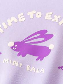 mini bala Conjunto de shorts de estilo deportivo para bebés niños y niñas, de piel suave para el verano - rosa morado - Ver 7