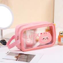 New Dry Wet Separation Cute Wash Bag, Large Capacity Travel Storage, Portable Bathing, Swimming, Beach Storage, Cosmetics Waterproof Bag Three Pieces Set Graduation