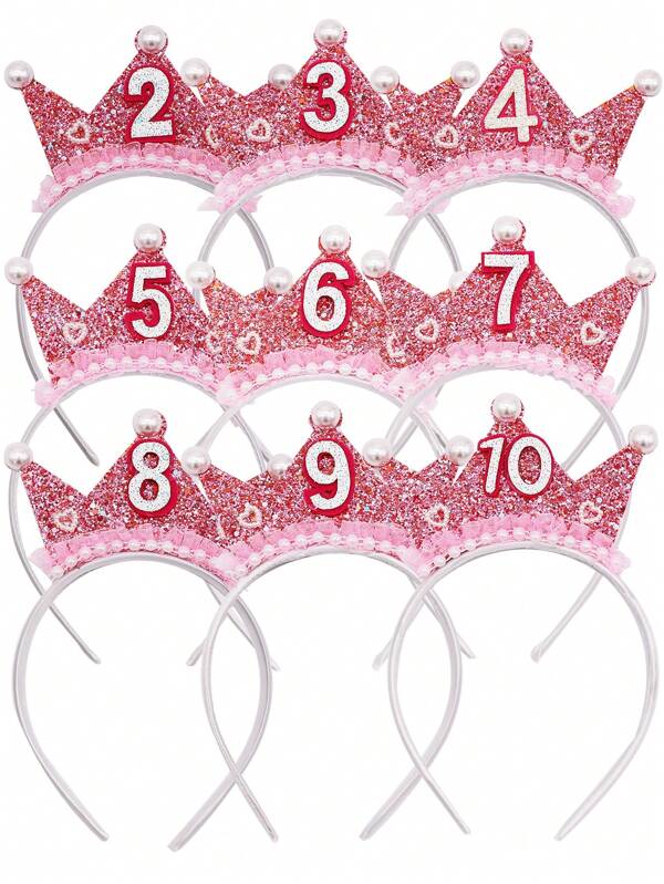 Birthday Party Headband Headpieces For 2 To 10 Year Old Kids, Suitable For Birthday Celebration And Photo-Shooting